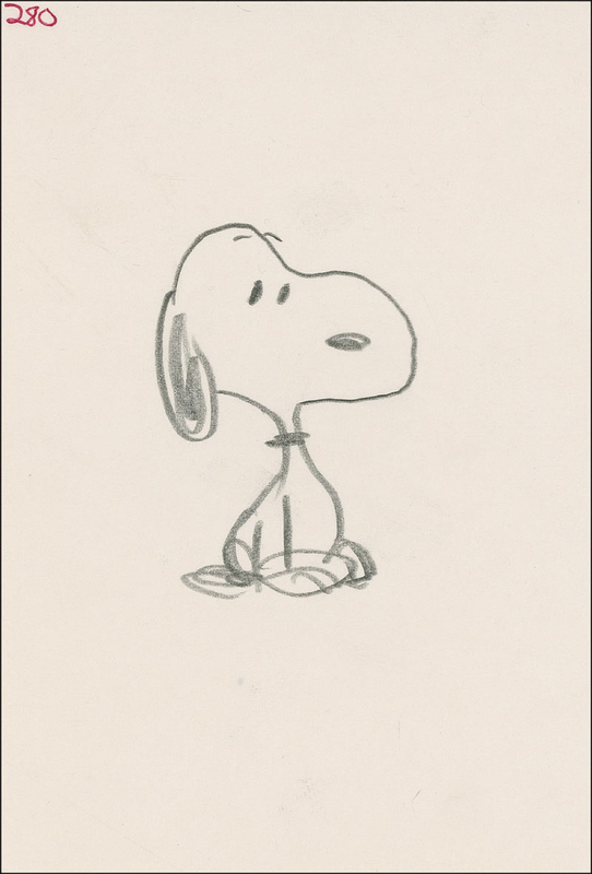 Lot 657 Charles Schulz Sketch