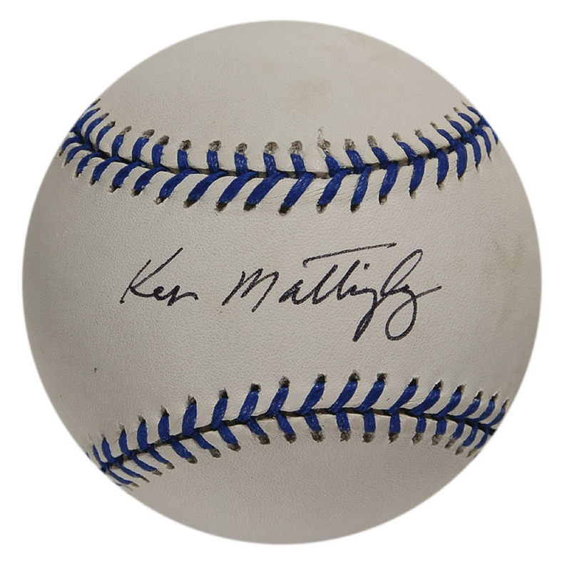 Lot 484 Ken Mattingly Baseball