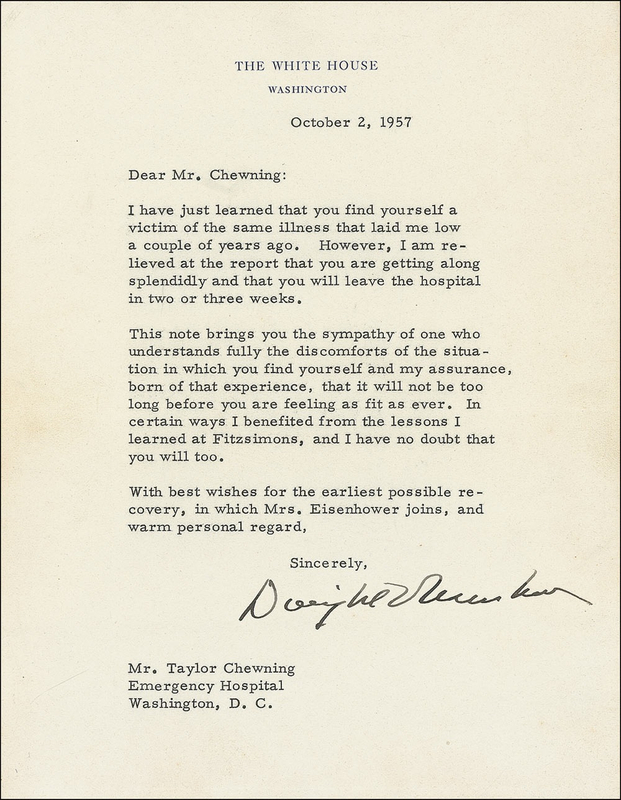 Lot 35 Dwight D. Eisenhower Typed Letter Signed