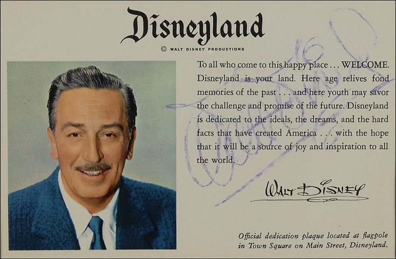 Lot 642 Walt Disney Disneyland Postcard
