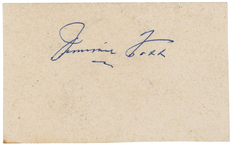 Lot 1212 Jimmie Foxx Signature