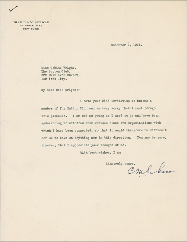 Lot 307 Charles Schwab