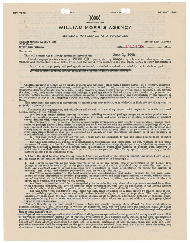 Lot 957 Gone with the Wind: Thomas Mitchell Signed Document