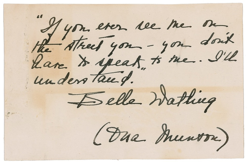 Lot 958 Gone with the Wind: Ona Munson: ?If you ever see me on the street you - you don?t have to speak to me. I?ll understand.?