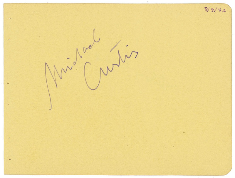 Lot 902 Casablanca: Michael Curtiz Signature