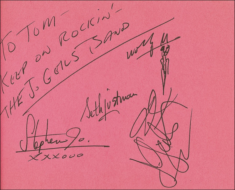 Lot 777 J. Geils Band Signatures