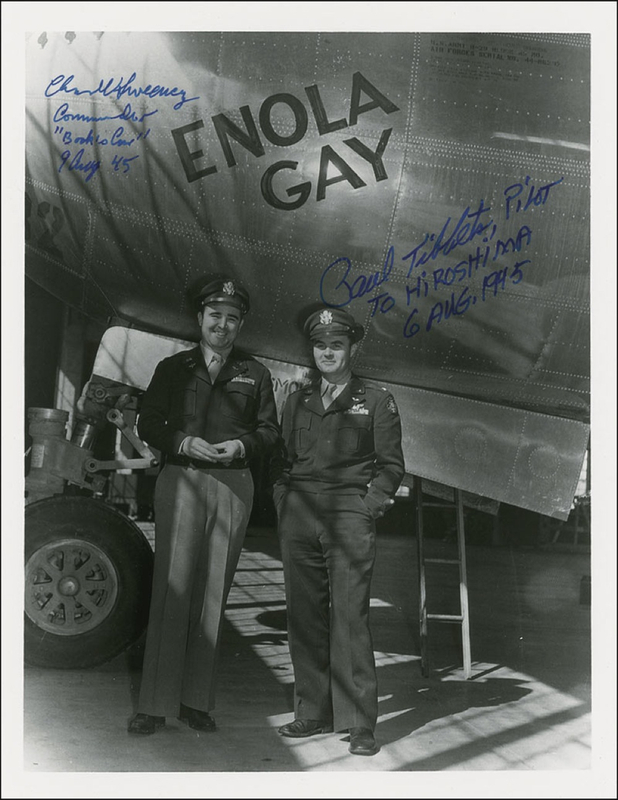Lot 352 Enola Gay and Bock?s Car Signed Photograph