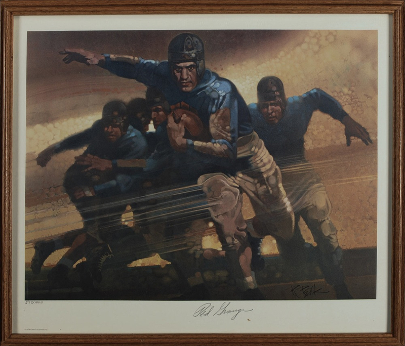 Lot 1220 Red Grange: Classic ?The Galloping Ghost? signed lithograph