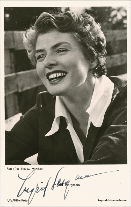Lot 879 Ingrid Bergman Signed Photograph