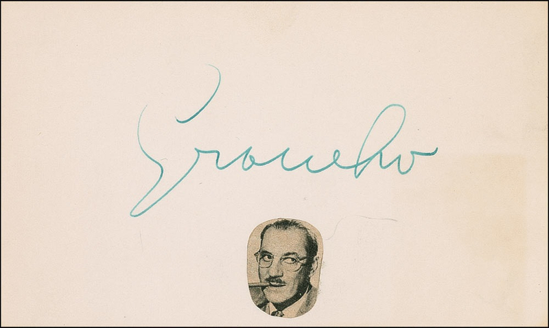 Lot 1042 Groucho Marx Signature