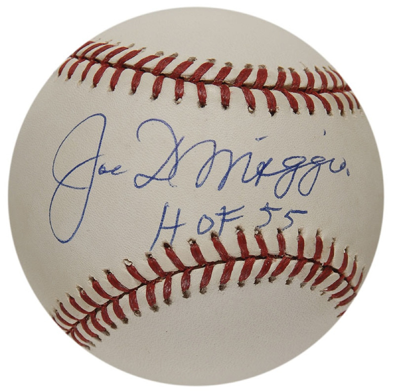Lot 1191 Joe DiMaggio Baseball