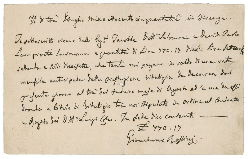 Lot 702 Gioacchino Rossini: Composer of The Barber of Seville