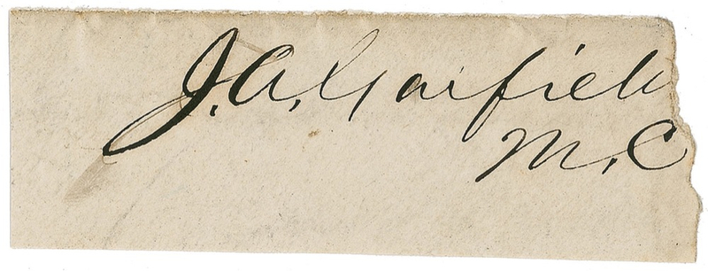 Lot 46 James A. Garfield Signature