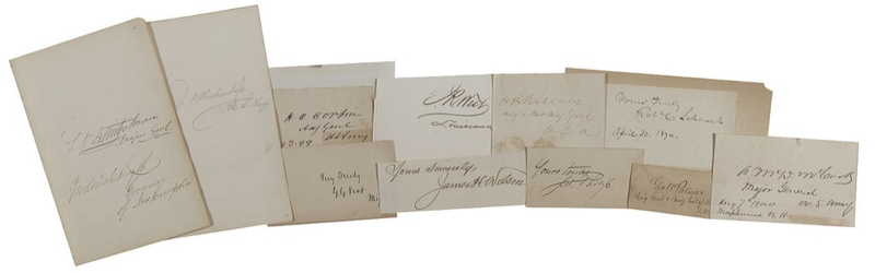 Lot 343 Civil War Officers Signatures