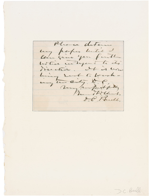 Lot 340 Daniel C. Buell Signed Note