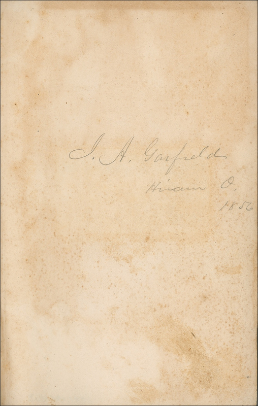 Lot 48 James A. Garfield: Garfield?s signed copy of The Poetry of Germany