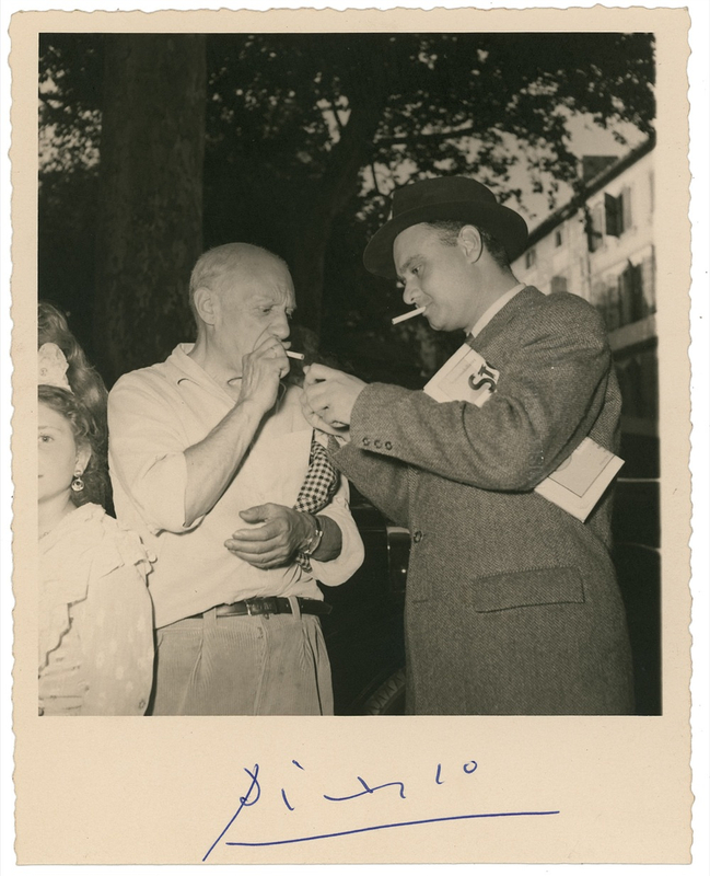 Lot 597 Pablo Picasso: Cubist co-founder caught smoking