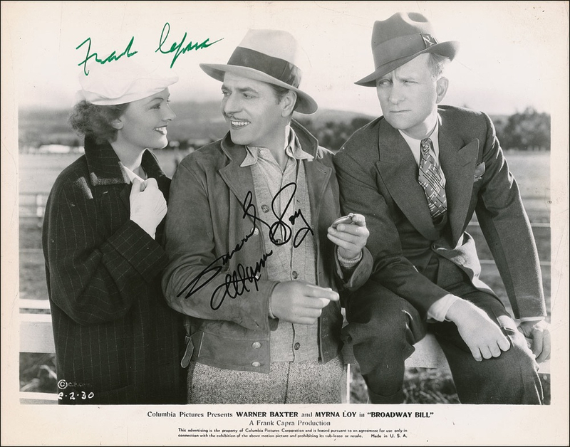 Lot 895 Frank Capra and Myrna Loy