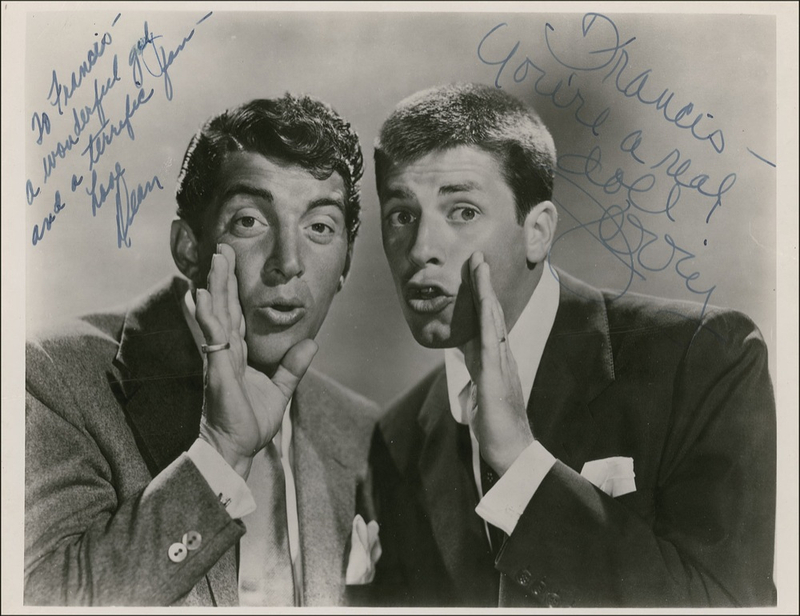 Lot 1040 Dean Martin and Jerry Lewis Signed Photograph