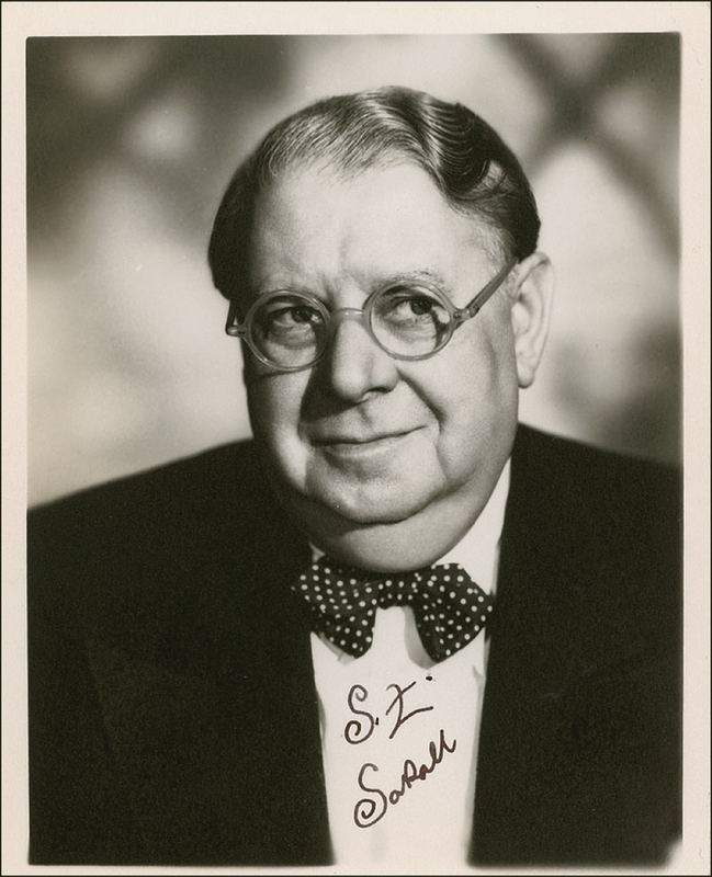 Lot 1085 S. Z. Sakall Signed Photograph