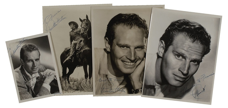 Lot 982 Charlton Heston Signed Photographs
