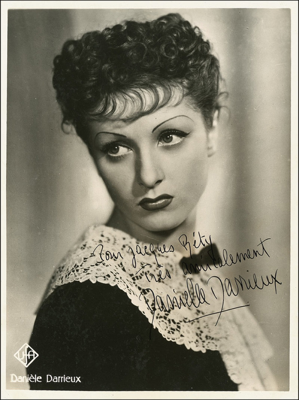 Lot 924 Danielle Darrieux Signed Photograph