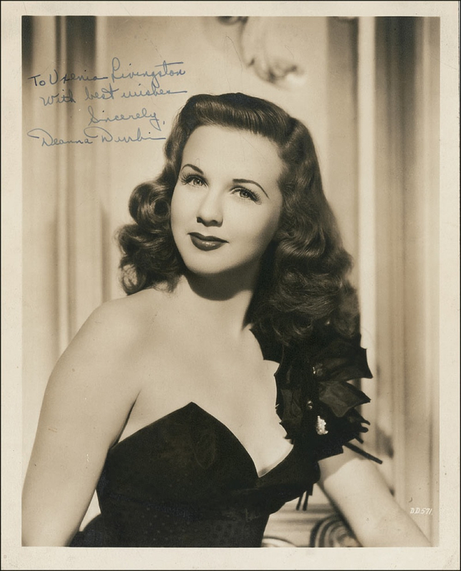 Lot 933 Deanna Durbin Signed Photograph