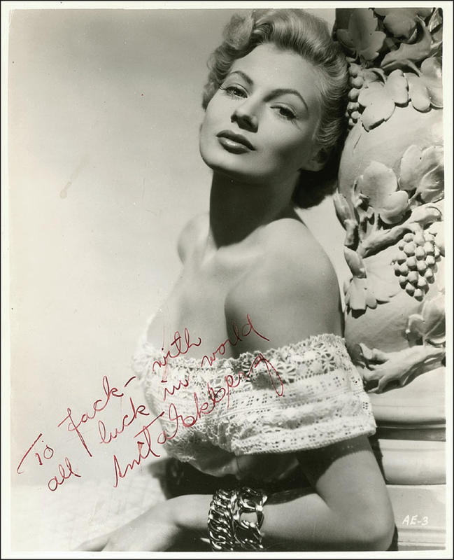 Lot 934 Anita Ekberg Signed Photograph