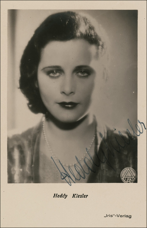 Lot 1012 Hedy Lamarr: Early photo signed with her original surname
