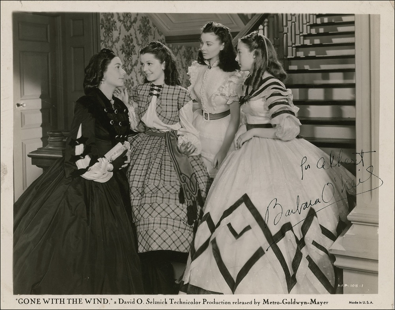 Lot 960 Gone with the Wind: Barbara O’Neil: Rare signed still from Gone with the Wind