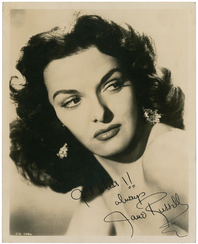 Lot 1084 Jane Russell Signed Photograph