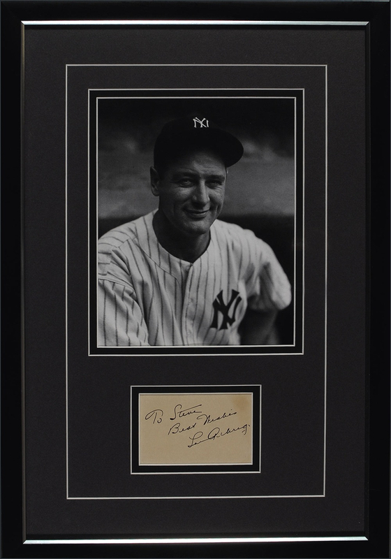 Lot 1213 Lou Gehrig: Superb signature of the ?Iron Horse?