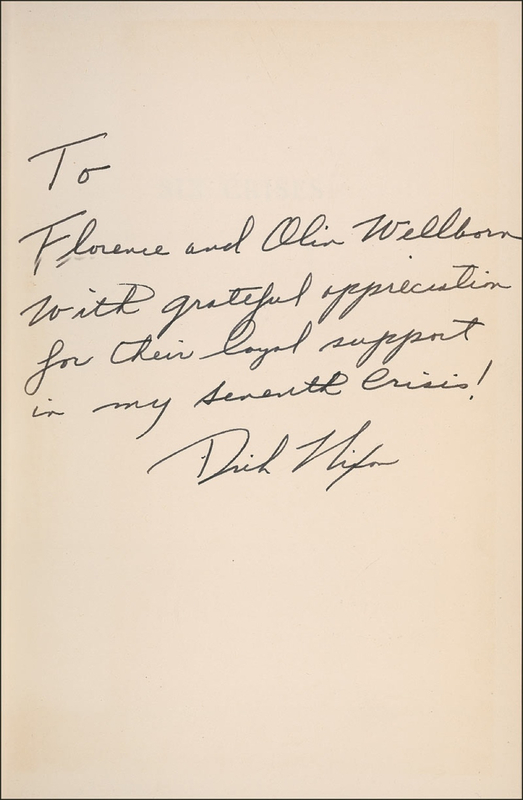 Lot 109 Richard Nixon: ?My seventh crisis!?