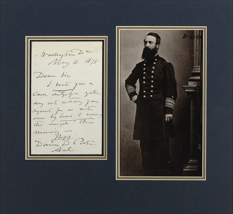 Lot 396 David D. Porter Handwritten Letter Signed