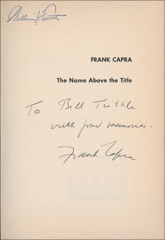 Lot 896 Frank Capra