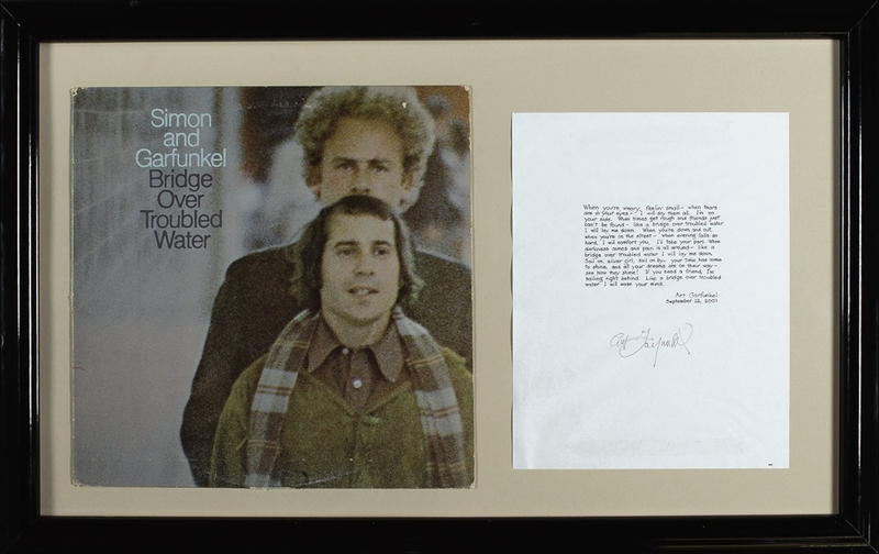 Lot 764 Art Garfunkel Printed Lyrics