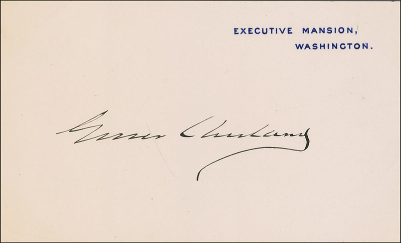 Lot 20 Grover and Frances Cleveland Executive Mansion Cards