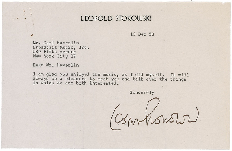 Lot 708 Leopold Stokowski