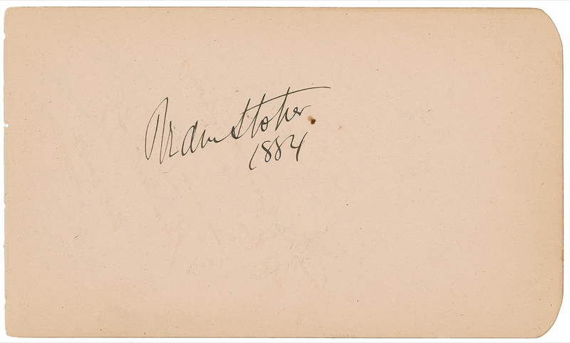 Lot 616 Bram Stoker Signature