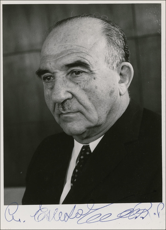Lot 250 Levi Eshkol Signed Photograph