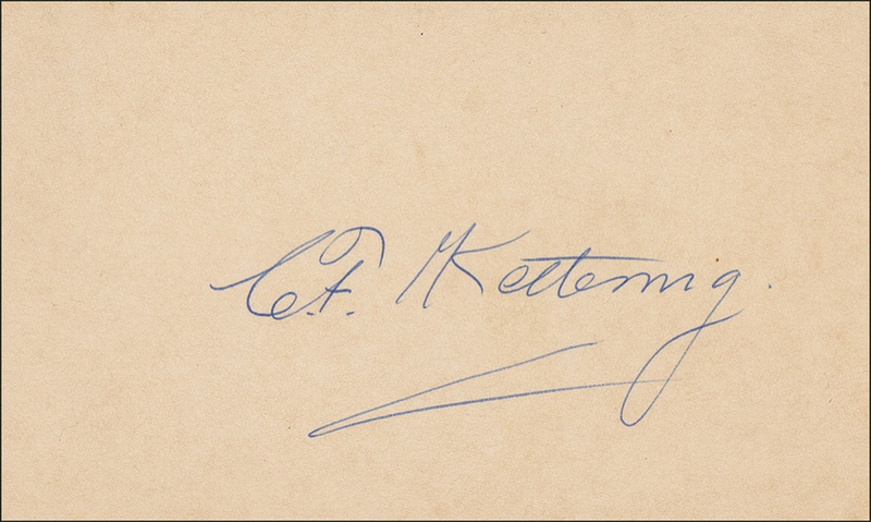 Lot 274 Charles F. Kettering Signature
