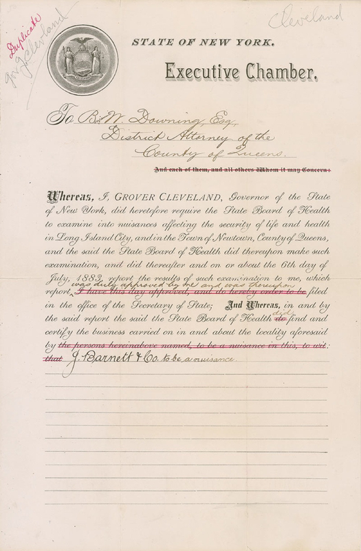 Lot 18 Grover Cleveland Signed Document