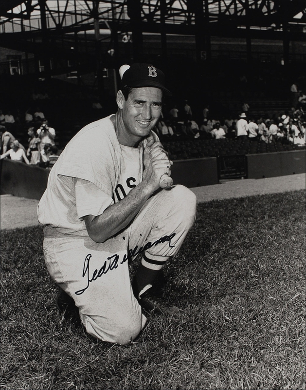 Lot 1321 Ted Williams: Beautiful oversized Williams photo