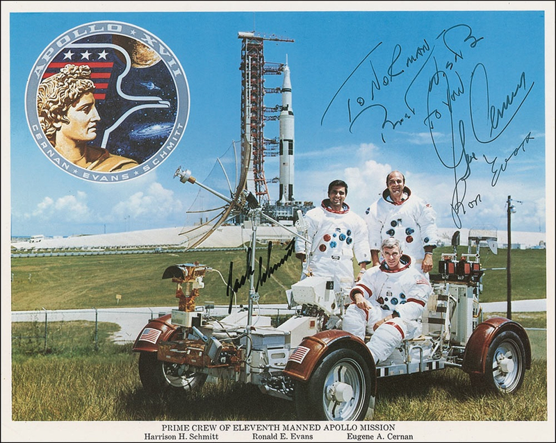 Lot 432 Apollo 17 Signed Photograph