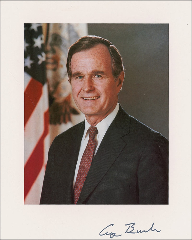 Lot 8 Bush, Carter, and Ford Signed Photograph