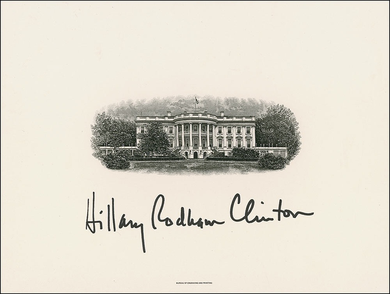 Lot 26 Hillary Clinton Engraving