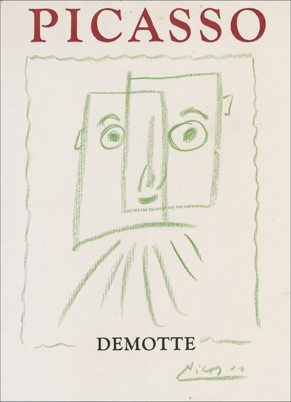 Lot 598 Pablo Picasso: Original Picasso drawing on a limited-edition catalogue cover from a 1931 exhibition