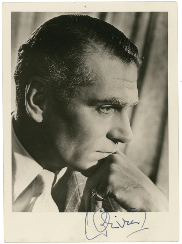 Lot 1060 Laurence Olivier Signed Photograph