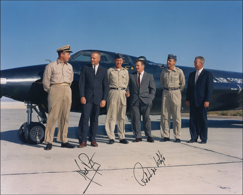 Lot 437 Neil Armstrong and Robert White Limited Edition X-15 Signed Photograph