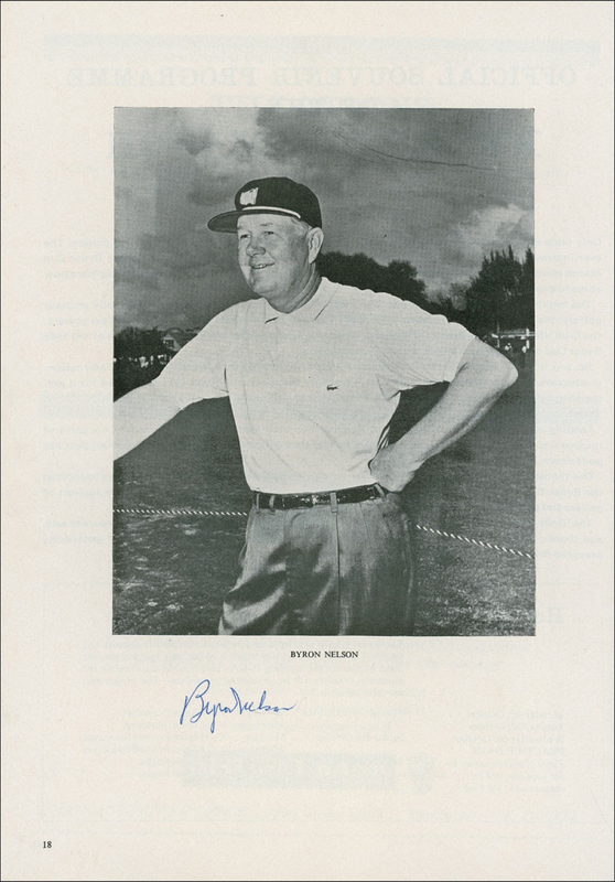 Lot 1219 Golf: Ryder Cup Program